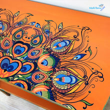Load image into Gallery viewer, Orange Peacock Accent Table