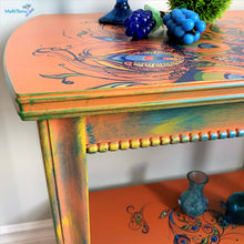 Load image into Gallery viewer, Orange Peacock Accent Table