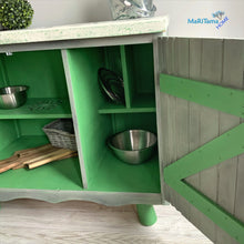 Load image into Gallery viewer, Green / White and Gray Farmhouse Cabinet - Furniture MaRiTama HOME