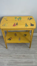 Load and play video in Gallery viewer, Yellow Vintage Lady Accent Table