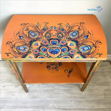 Load image into Gallery viewer, Orange Peacock Accent Table