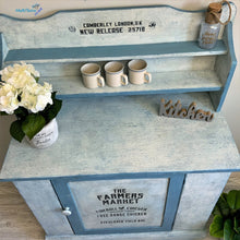 Load image into Gallery viewer, Antique Blue and White Farmhouse Cabinet - Furniture MaRiTama HOME