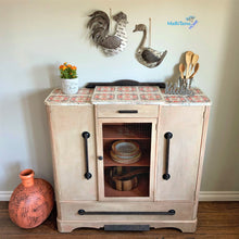 Load image into Gallery viewer, Antique Farmhouse Kitchen / Dining Terracotta Cabinet - Furniture MaRiTama HOME