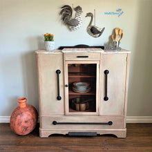 Load image into Gallery viewer, Antique Farmhouse Kitchen / Dining Terracotta Cabinet - Furniture MaRiTama HOME