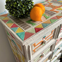 Load image into Gallery viewer, Antique Hand-Carved Thai Eclectic Boho Multi-colored Chest of Drawers - Furniture MaRiTama HOME