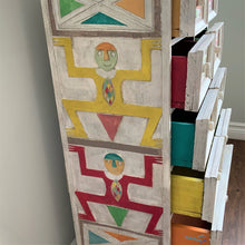 Load image into Gallery viewer, Antique Hand-Carved Thai Eclectic Boho Multi-colored Chest of Drawers - Furniture MaRiTama HOME