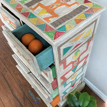 Load image into Gallery viewer, Antique Hand-Carved Thai Eclectic Boho Multi-colored Chest of Drawers - Furniture MaRiTama HOME
