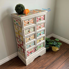 Load image into Gallery viewer, Antique Hand-Carved Thai Eclectic Boho Multi-colored Chest of Drawers - Furniture MaRiTama HOME