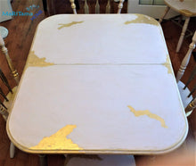 Load image into Gallery viewer, Antique Refinished Rose and Gold Dining Set (Table with extension leaf & 6 chairs) - Furniture MaRiTama HOME