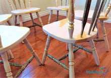 Load image into Gallery viewer, Antique Refinished Rose and Gold Dining Set (Table with extension leaf & 6 chairs) - Furniture MaRiTama HOME