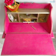 Load image into Gallery viewer, Antique Shocking Pink and Gold Writing Table - Furniture MaRiTama HOME