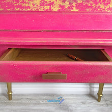 Load image into Gallery viewer, Antique Shocking Pink and Gold Writing Table - Furniture MaRiTama HOME