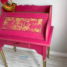 Load image into Gallery viewer, Antique Shocking Pink and Gold Writing Table - Furniture MaRiTama HOME