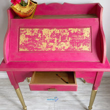 Load image into Gallery viewer, Antique Shocking Pink and Gold Writing Table - Furniture MaRiTama HOME