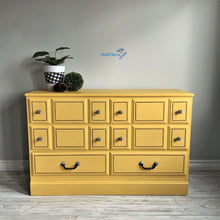 Load image into Gallery viewer, Black & White Animal Collage on Yellow Dresser - Furniture MaRiTama HOME
