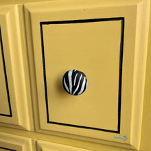 Load image into Gallery viewer, Black & White Animal Collage on Yellow Dresser - Furniture MaRiTama HOME