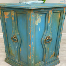 Load image into Gallery viewer, Blue Farmhouse Hexagonal Accent Table - Furniture MaRiTama HOME