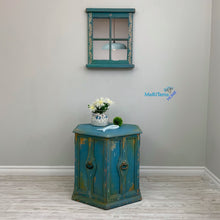Load image into Gallery viewer, Blue Farmhouse Hexagonal Accent Table - Furniture MaRiTama HOME