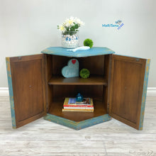 Load image into Gallery viewer, Blue Farmhouse Hexagonal Accent Table - Furniture MaRiTama HOME