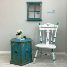 Load image into Gallery viewer, Blue Farmhouse Hexagonal Accent Table - Furniture MaRiTama HOME