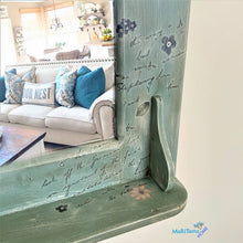 Load image into Gallery viewer, Blue Grey Wooden Farmhouse Mirror - Home Decor MaRiTama HOME