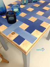 Load image into Gallery viewer, Blue Weaved Side / End Table - Furniture MaRiTama HOME