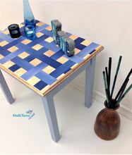 Load image into Gallery viewer, Blue Weaved Side / End Table - Furniture MaRiTama HOME