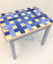 Load image into Gallery viewer, Blue Weaved Side / End Table - Furniture MaRiTama HOME