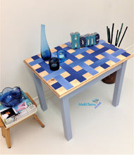 Load image into Gallery viewer, Blue Weaved Side / End Table - Furniture MaRiTama HOME