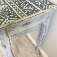 Load image into Gallery viewer, Boho Shabby Chic Blue and White Vanity/ Entryway Table / Desk - Furniture MaRiTama HOME