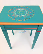 Load image into Gallery viewer, Boho Style Turquoise-Green Accent Side / End Table - Furniture MaRiTama HOME