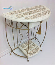Load image into Gallery viewer, Casa Blanca White and Gold Entryway Table - Furniture MaRiTama HOME