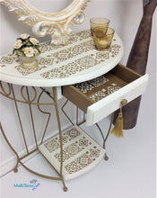 Load image into Gallery viewer, Casa Blanca White and Gold Entryway Table - Furniture MaRiTama HOME