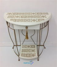 Load image into Gallery viewer, Casa Blanca White and Gold Entryway Table - Furniture MaRiTama HOME