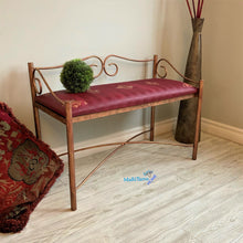 Load image into Gallery viewer, Classic Antique Burgundy Bench - Furniture MaRiTama HOME