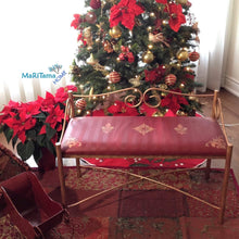 Load image into Gallery viewer, Classic Antique Burgundy Bench - Furniture MaRiTama HOME