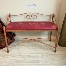 Load image into Gallery viewer, Classic Antique Burgundy Bench - Furniture MaRiTama HOME