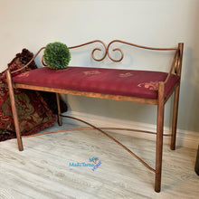 Load image into Gallery viewer, Classic Antique Burgundy Bench - Furniture MaRiTama HOME