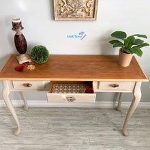 Load image into Gallery viewer, Classic Natural Wood Top Sandy Entryway/ Console Table - Furniture MaRiTama HOME