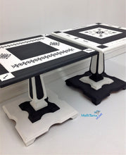 Load image into Gallery viewer, Contemporary Boho Graphite and White Side / End Accent Table Set - Furniture MaRiTama HOME