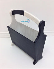 Load image into Gallery viewer, Contemporary Boho Style Black & White Magazine Rack - Home Decor MaRiTama HOME