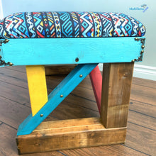 Load image into Gallery viewer, Custom made Boho Aztec Upholstered Bench - Custommade MaRiTama HOME