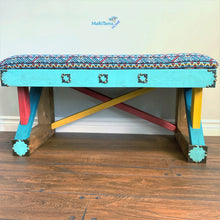 Load image into Gallery viewer, Custom made Boho Aztec Upholstered Bench - Custommade MaRiTama HOME