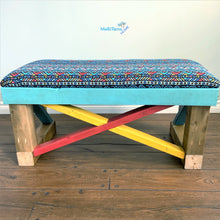 Load image into Gallery viewer, Custom made Boho Aztec Upholstered Bench - Custommade MaRiTama HOME
