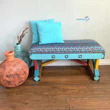 Load image into Gallery viewer, Custom made Boho Aztec Upholstered Bench - Custommade MaRiTama HOME