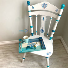 Load image into Gallery viewer, Custom made Farmhouse Style Wood with Spoon Handle Blue Tray - Decorative Trays MaRiTama HOME