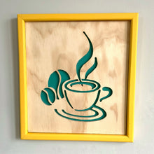 Load image into Gallery viewer, Custom made Hand-Cut Coffee Wooden Frame - Home Decor MaRiTama HOME
