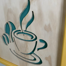 Load image into Gallery viewer, Custom made Hand-Cut Coffee Wooden Frame - Home Decor MaRiTama HOME