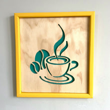 Load image into Gallery viewer, Custom made Hand-Cut Coffee Wooden Frame - Home Decor MaRiTama HOME