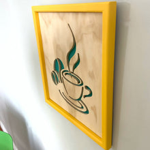 Load image into Gallery viewer, Custom made Hand-Cut Coffee Wooden Frame - Home Decor MaRiTama HOME